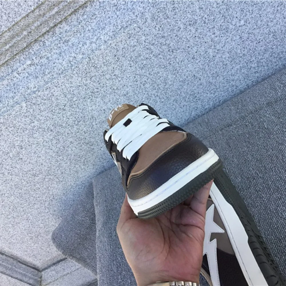 A Bathing Ape Bape SK8 Sta Brown Ivory Sneakers - Picture 3 of 10
